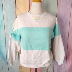 Vintage pastel colorblock sweatshirt